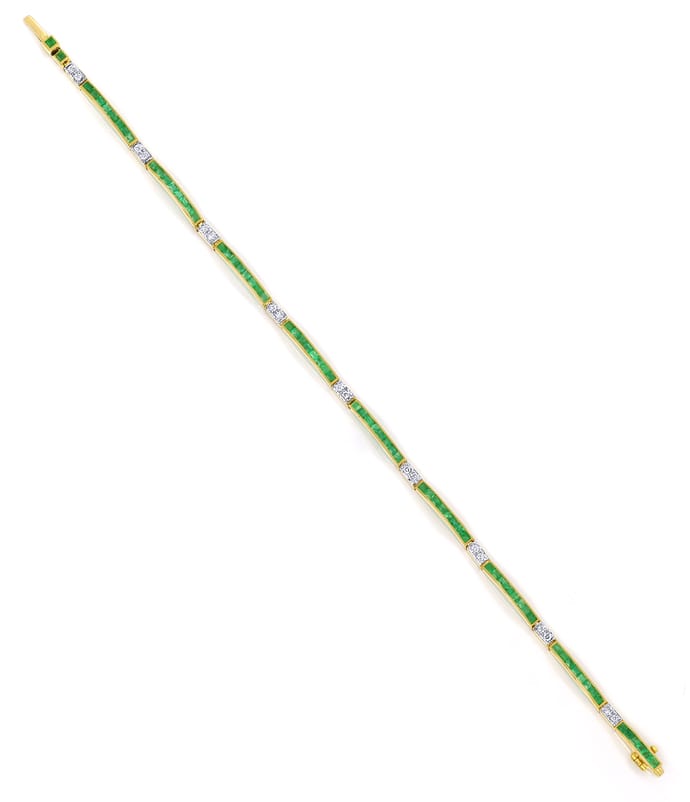 Foto 3 - Goldarmband mit 2,16ct Spitzen Smaragden und Brillanten, S1623