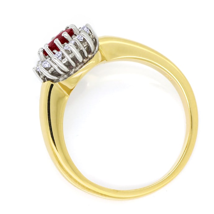 Foto 3 - Diamantring mit Rubin und Brillanten Gelbgold-Weißgold, S1735