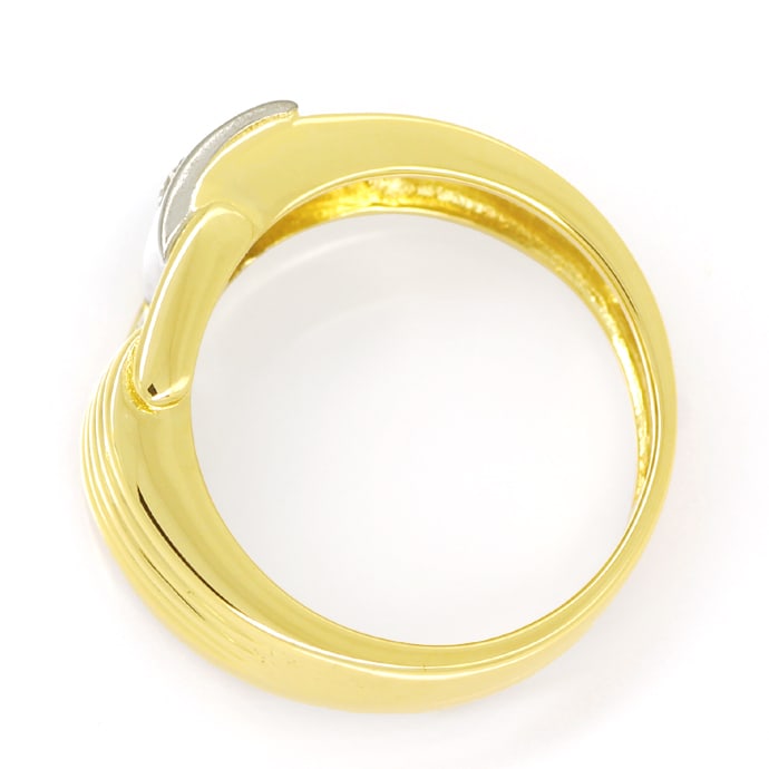 Foto 3 - Designer-Ring 0,13ct Brillant Gelbgold-Weißgold, S1888