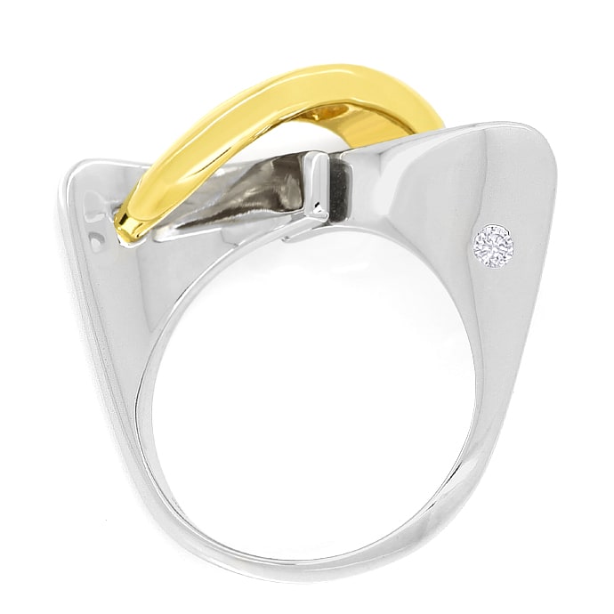 Foto 3 - Designer-Ring lupenreine Brillanten Bicolor Gold, S1918