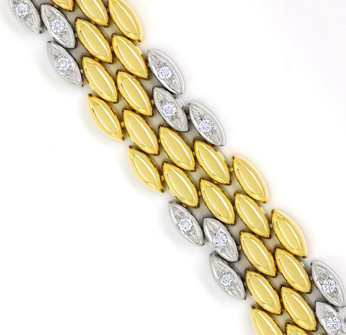 Foto 2 - Armband mit lupenreinen Brillanten in Gelbgold-Weißgold, S2094