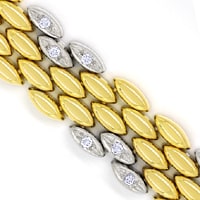zum Artikel Armband mit lupenreinen Brillanten in Gelbgold-Weißgold, S2094