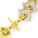 Spektakuläres Armband 33 Diamanten massiv 14K Gold