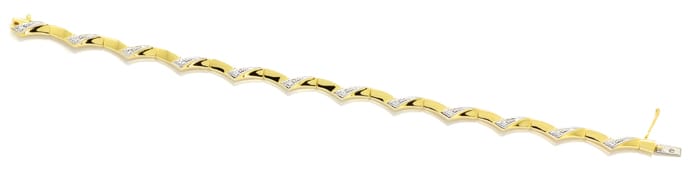 Foto 1 - Elegantes Damen Goldarmband mit lupenreinen Diamanten, S2222