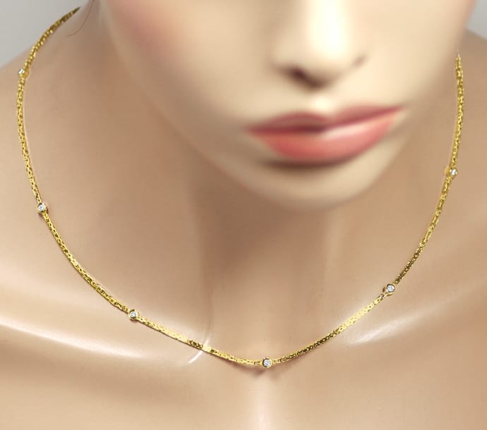 Foto 4 - Exquisites Königsketten Collier mit Brillanten Gelbgold, S2245