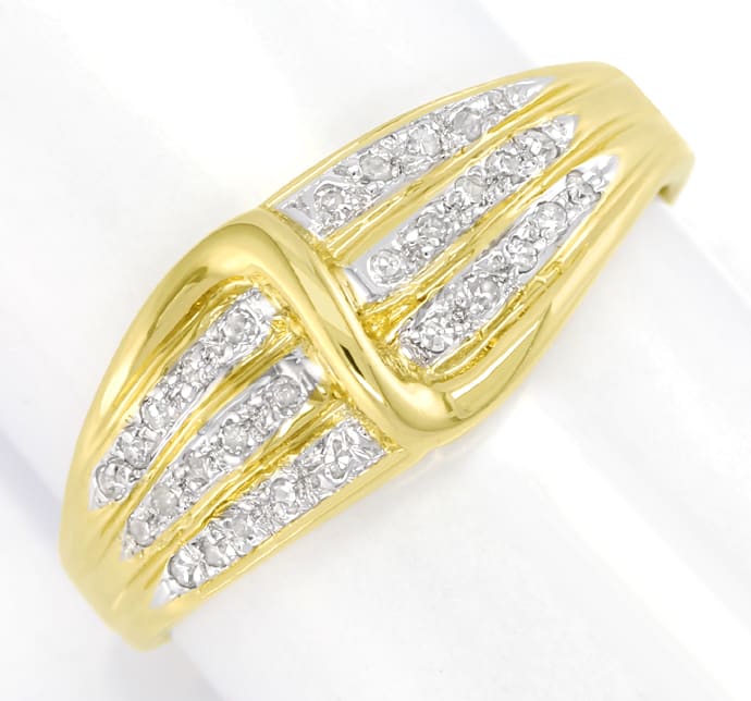 Foto 2 - Designer-Bandring mit 30 Diamanten 14K Gold, S2703