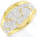 Designer-Bandring mit 20 Diamanten in 14K Gold