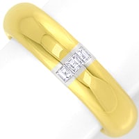 zum Artikel Gold-Platin-Ring Princess Diamanten lupenrein, S2737