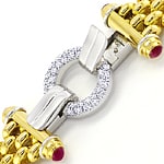 Damen-Armband 0,56ct Diamanten 1,8ct Rubine