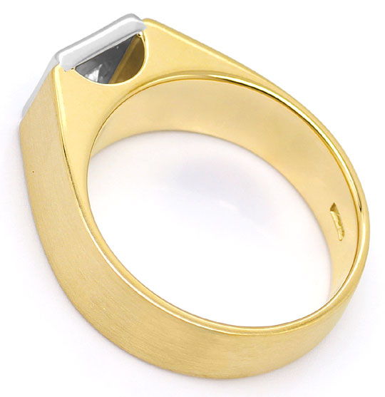 Foto 3 - Herren Brillant-Ring 0,36ct Solitaer Gelbgold-Weißgold, S3221
