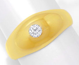 Foto 1 - Diamant Bandring massiv Gelbgold 0,21ct Brillant, S3881