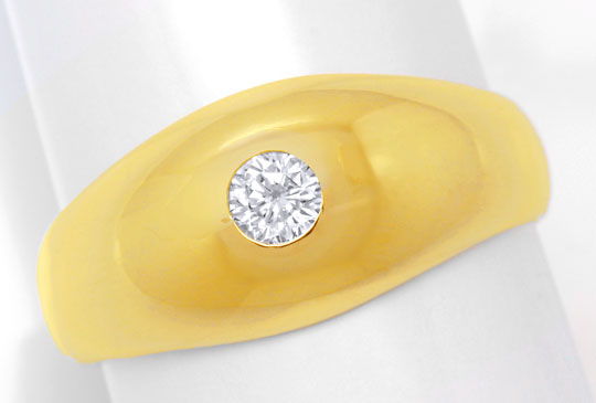 Foto 2 - Diamant Bandring massiv Gelbgold 0,21ct Brillant, S3881