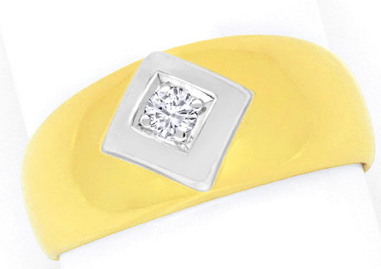 Foto 2 - Brillant-Ring 0,10ct Top Wesselton F Lupenrein Gelbgold, S4212