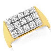 zum Artikel Brillanten-Diamanten-Ring 0,64ct 18K Gelbgold-Weißgold, S4292