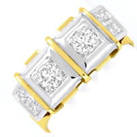 zum Artikel Brillant-Diamant-Ring, Handarbeit Gelb Gold-Weißgold, S4301