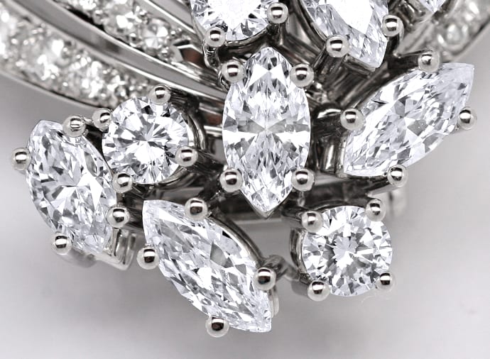 Foto 3 - Brillanten-Diamanten-Anstecknadel Handarbeit Weißgold, S4518