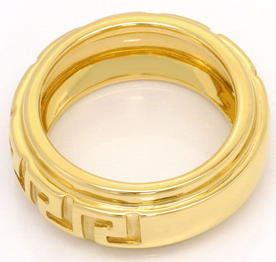 Foto 3 - Gelbgold-Ring sehr schönes Erhabenes Mäander Muster 18K, S4664
