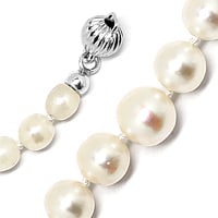 zum Artikel Schicke Perlenkette Weißgold-Kugel-Verschluss, S5098