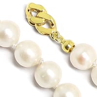 zum Artikel Schicke Perlenkette 46cm 7,5mm Gold-Schloß, S5149