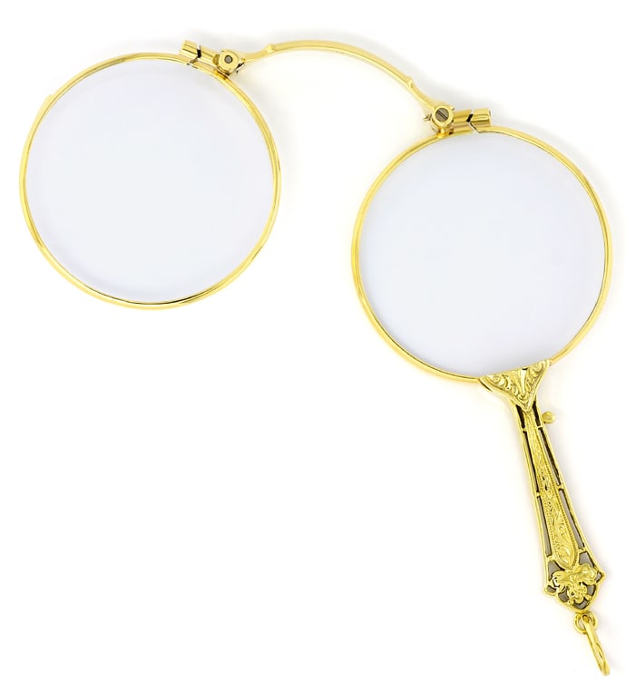 Foto 3 - Stilbrille Longion Klappbrille antik 14K Gold, S5242