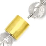 Massives Gelbgold Collier Bergkristalle 18mm