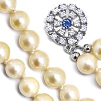 zum Artikel Prachtvolle Perlenkette Saphir-Diamant-Schloss, S5557