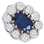 Antike Ohrstecker 1,8ct Saphire 1ct Diamanten