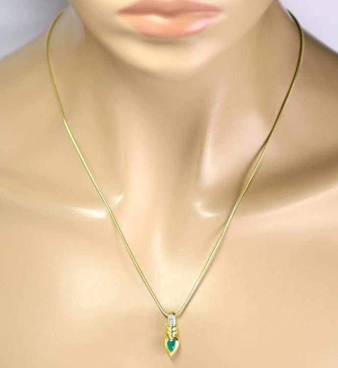 Foto 5 - Erlesenes Smaragd-Collier Diamanten lupenrein, S5619