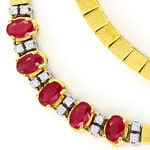 Elegantes Diamant-Goldcollier Spitzen-Rubine