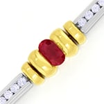 Exquisites Spitzen-Rubine Brillanten Armband