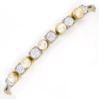zum Artikel ArtDeco Armband 1,93ct Diamanten und 5 Perlen, S5650