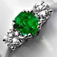 zum Artikel 1A-Smaragd im Diamanten-Platinring Handarbeit, S5652