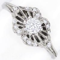 zum Artikel Filigraner Damenring Diamanten 18K Weißgold, S5664