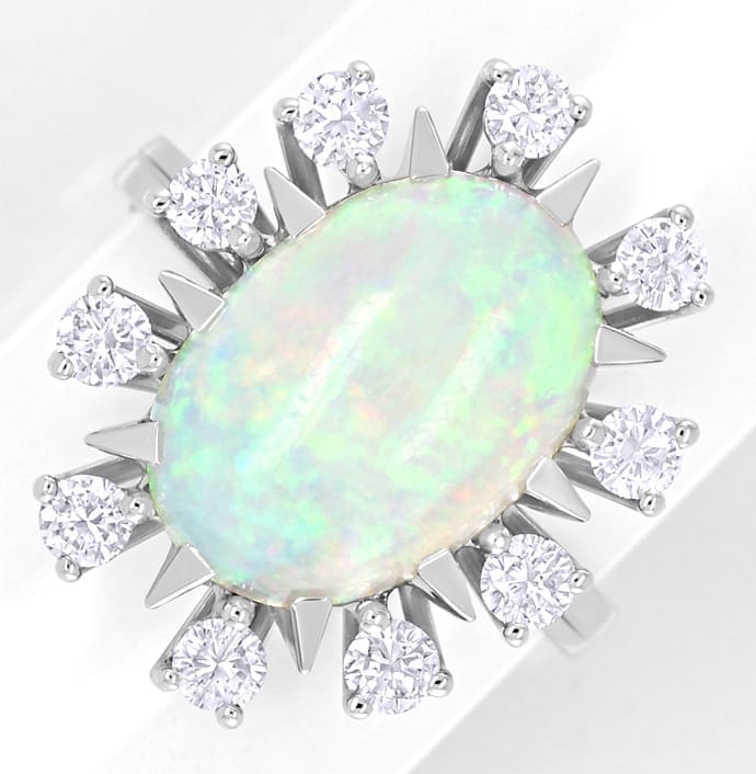 Foto 3 - Handarbeits-Ring Opal lupenreine Brillanten, S5679