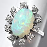 Handarbeits-Ring Opal lupenreine Brillanten