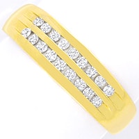 zum Artikel Gelbgold-Ring zwei Reihen gespannte Diamanten, S5745