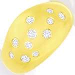 Glänzender Gelbgold-Bandring 0,38ct Diamanten