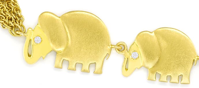 Foto 2 - Armband Elefanten mit Brillanten 18K Gelbgold, S5803