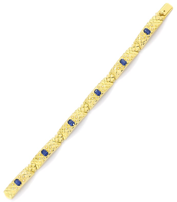 Foto 3 - Markantes Gold-Armband Brillanten Saphire, S5817