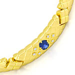 Markantes Gold-Armband Brillanten Saphire