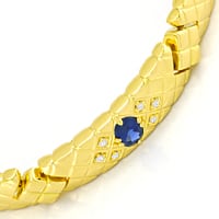 zum Artikel Markantes Gold-Armband Brillanten Saphire, S5817