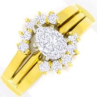 zum Artikel Unikat-Goldring Diamant-Tropfen und Brillanten, S5825
