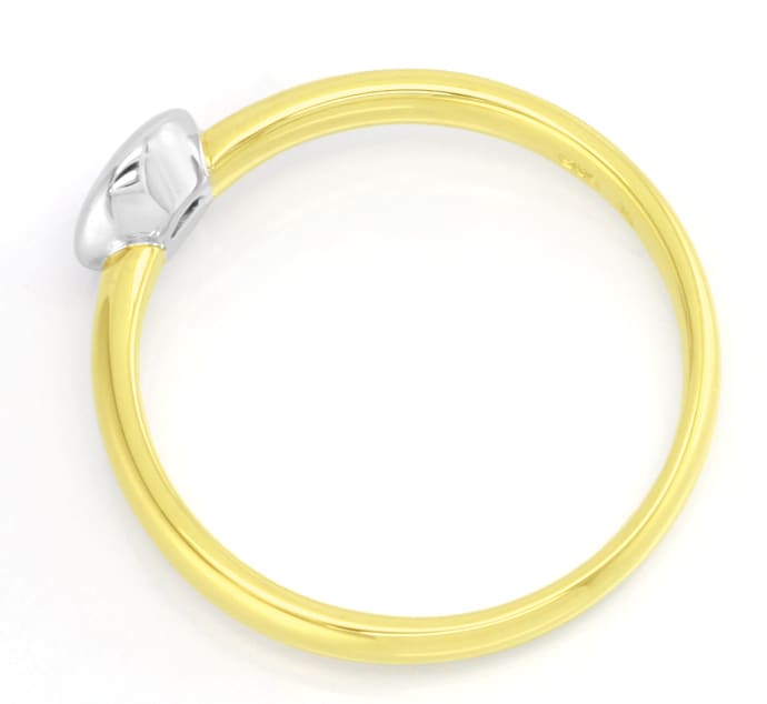 Foto 3 - Brillantsolitär im 14K Weißgold-Gelbgold-Ring, S5901