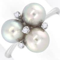 zum Artikel Perlenring lupenreine Diamanten Handarbeit, S5941
