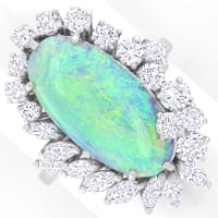 zum Artikel Handarbeits-Ring Spitzen-Opal und Diamanten, S5968
