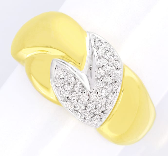Foto 2 - Breiter Design-Bandring 32 Diamanten 14K Gold, S5982