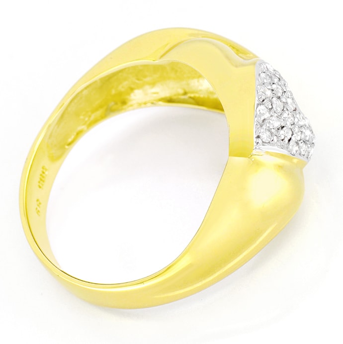 Foto 3 - Breiter Design-Goldbandring 32 Diamanten 14K, S5982