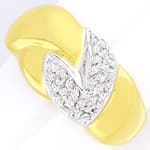 Breiter Design-Bandring 32 Diamanten 14K Gold