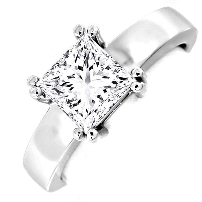 Traum Princess Diamant-Solitär Ring 1,585ct Schmuck Neu, aus Designer-Solitär-Diamantringe Brillantringe