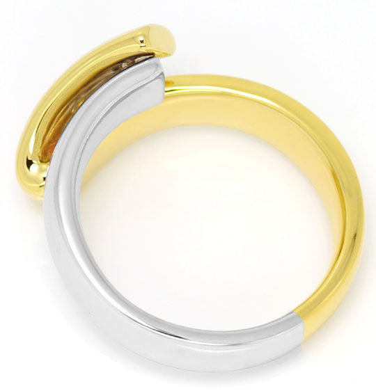 Foto 3 - Designer-Ring 0,13 Brillant Solitaer Gelbgold-Weißgold, S6717